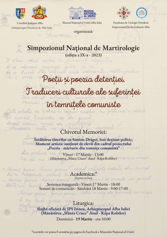 Simpozionul Național de Martirologie (17-19 Martie 2023)