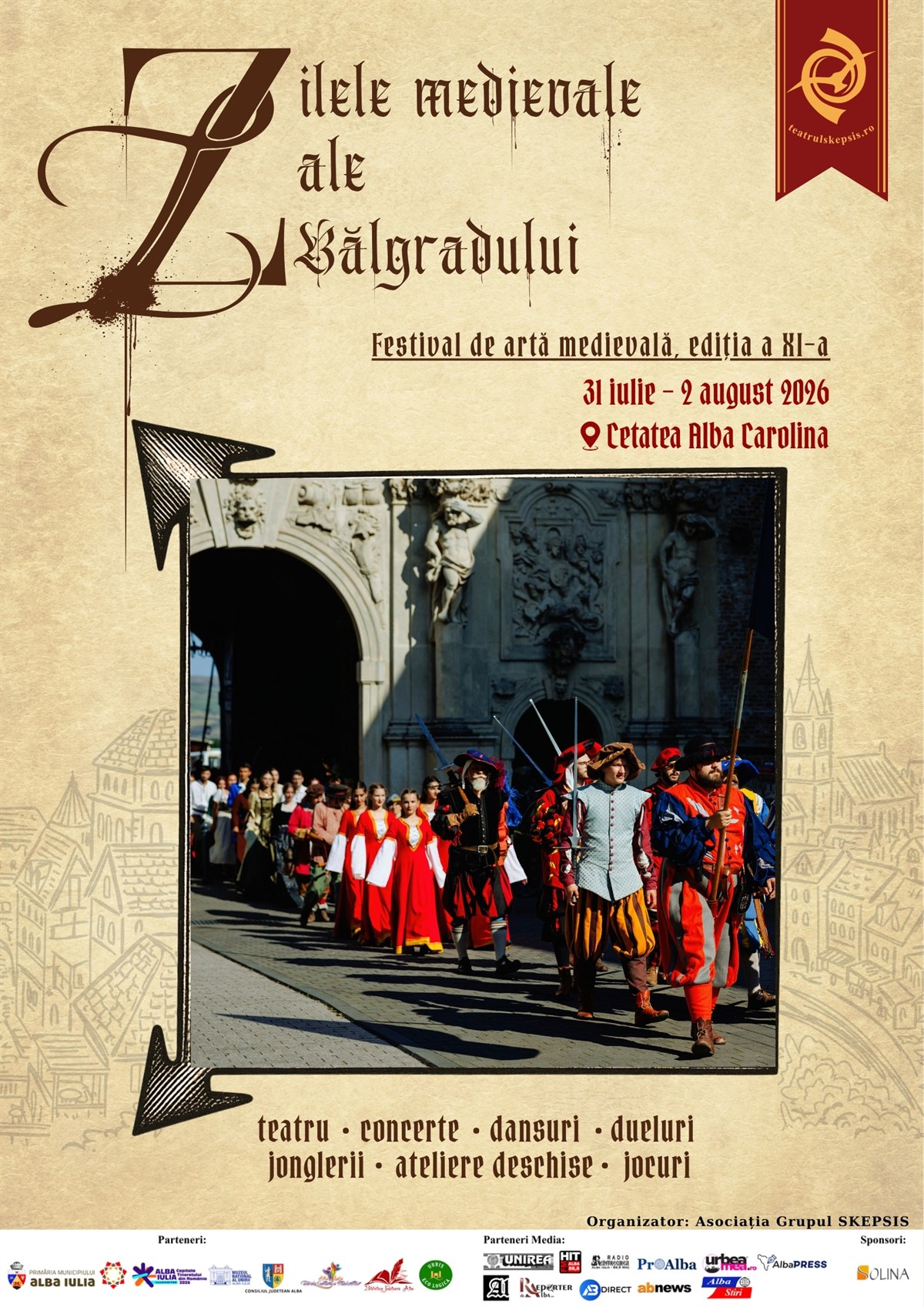 Afisul Zilelor Medievale ale Balgradului, editia a XI-a, 31 iulie - 2 august 2026